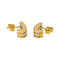 Boucles d'oreilles en or jaune et blanc avec diamants 58 Facettes 5840607CN