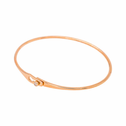 Dinh Van Serrure - Bracelet jonc en or rose et diamant 58 Facettes 5992359RV