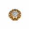 Bague 53 Bague pompadour vintage en or jaune 18 carats et platine, diamant 58 Facettes BVP-BAG-0004
