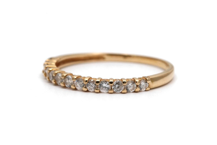 Bague 54 Bague contemporaine en or jaune 18 carats et diamants 58 Facettes B912