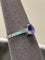 51 Bague en or blanc 18k avec tanzanite et tourmalines Paraiba 58 Facettes Anello 001