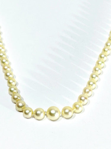 Collier de perles en or blanc et saphir 58 Facettes 1812785