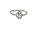 57 Bague en or blanc 18K avec tourmaline Paraiba et diamants 58 Facettes ANELLO 002