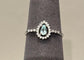 57 Bague en or blanc 18K avec tourmaline Paraiba et diamants 58 Facettes ANELLO 002