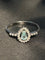 57 Bague en or blanc 18K avec tourmaline Paraiba et diamants 58 Facettes ANELLO 002
