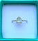 Bague 57 Bague en or blanc 18k, tourmaline Paraiba et diamants 58 Facettes ANELLO 002