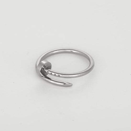 Bague 55 Cartier Juste un Clou - Bague petit modèle en or blanc 58 Facettes 58FC65-2