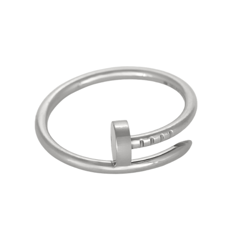 55 Cartier Juste un Clou - Bague petit modèle en or blanc 58 Facettes 58FC65-2