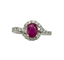 52 Bague rubis Burma Mong Hsu en or blanc et diamants 58 Facettes ANELLO RUBY BURMA