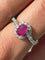 52 Bague rubis Burma Mong Hsu en or blanc et diamants 58 Facettes ANELLO RUBY BURMA