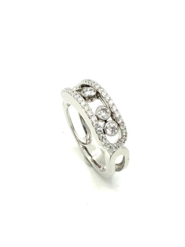 Bague 52 Messika Move Classique Pavée GM - Bague en or blanc et diamants 58 Facettes MESSIKA BG