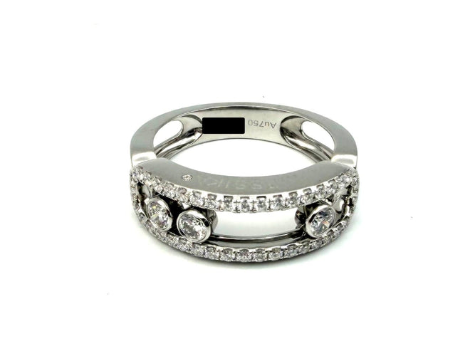 Bague 52 Messika Move Classique Pavée GM - Bague en or blanc et diamants 58 Facettes MESSIKA BG