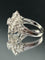 55 La Regina - Bague en or blanc 18k et 21 diamants naturels 58 Facettes ANELLO FLOWER DIAMOND
