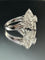55 La Regina - Bague en or blanc 18k et 21 diamants naturels 58 Facettes ANELLO FLOWER DIAMOND