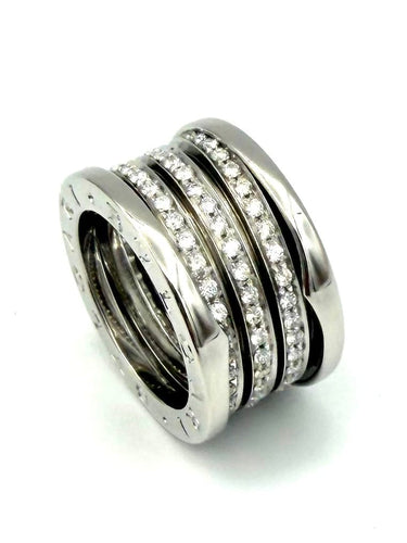 51 Bvlgari B.zero1 - Bague en or blanc et diamants 58 Facettes BVLGARI BG