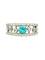 55 Bague en or blanc 18k avec tourmaline Paraíba et diamants 58 Facettes ANELLO ROUND PARAIBA