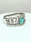 55 Bague en or blanc 18k avec tourmaline Paraíba et diamants 58 Facettes ANELLO ROUND PARAIBA