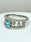 55 Bague en or blanc 18k avec tourmaline Paraíba et diamants 58 Facettes ANELLO ROUND PARAIBA