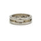 52 Demi-alliance - Bague en or blanc et diamants 58 Facettes 260222R
