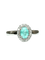 Bague en or blanc 18k avec tourmaline Paraíba et diamants