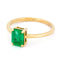 Bague 54.5 Bague solitaire en or jaune 14k avec émeraude de 1,30 ct 58 Facettes 1567D969361B4E438C55B5BC357DAB52