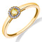 Bague 54 Bague en or jaune 14k avec saphir jaune et diamants 58 Facettes 59B0FA64386846179C58FE698B6B86B5