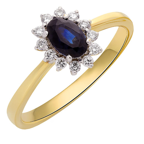 Bague 56 Bague en or jaune 14 carats, saphir et diamants 58 Facettes 5A032781BD1F45DBB40955B0641B21FC