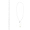 Collier cravate en or blanc avec perle et diamants 58 Facettes 40232
