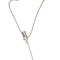 Collier cravate en or blanc avec perle et diamants 58 Facettes 40232