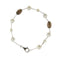 Bracelet en or blanc avec perles et quartz fumé 58 Facettes 40231