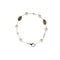 Bracelet en or blanc avec perles et quartz fumé 58 Facettes 40231