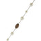 Bracelet en or blanc avec perles et quartz fumé 58 Facettes 40231