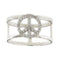 53 Bague symbole paix en or blanc et diamants 58 Facettes 40919