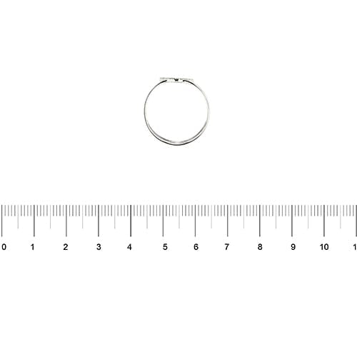 53 Bague symbole paix en or blanc et diamants 58 Facettes 40919