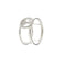 53 Bague symbole paix en or blanc et diamants 58 Facettes 40919