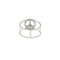 53 Bague symbole paix en or blanc et diamants 58 Facettes 40919