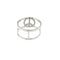 53 Bague symbole paix en or blanc et diamants 58 Facettes 40919