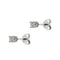 Boucles d'oreilles puces en or blanc et diamants 0,46 ct 58 Facettes 122