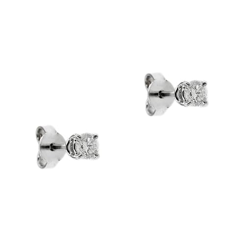 Boucles d'oreilles puces en or blanc et diamants 0,46 ct 58 Facettes 122
