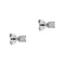 Boucles d'oreilles puces en or blanc et diamants 0,46 ct 58 Facettes 122