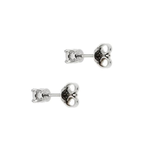 Boucles d'oreilles puces en or blanc et diamants 0,46 ct 58 Facettes 122