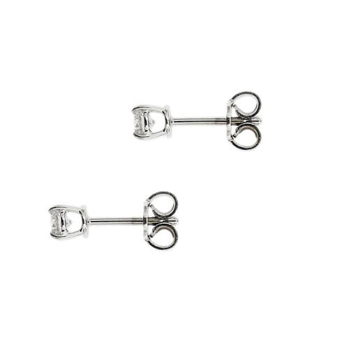 Boucles d'oreilles puces en or blanc et diamants 0,46 ct 58 Facettes 122