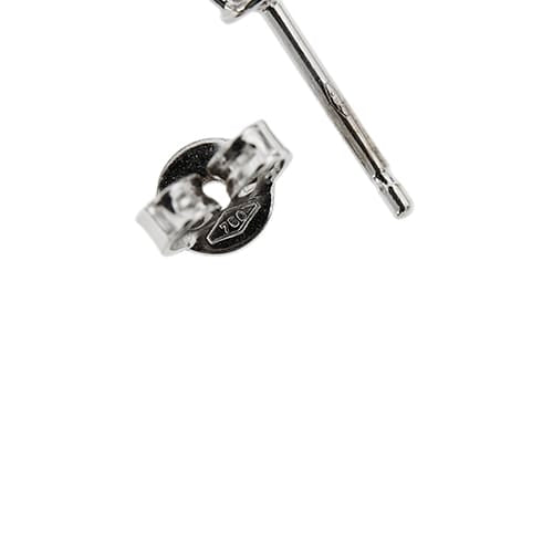 Boucles d'oreilles puces en or blanc et diamants 0,46 ct 58 Facettes 122