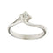 54 Bague solitaire contrariée Valentino en or blanc et diamant 0,24 ct 58 Facettes 40325