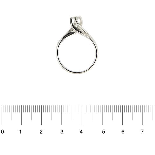54 Bague solitaire contrariée Valentino en or blanc et diamant 0,24 ct 58 Facettes 40325
