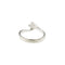 54 Bague solitaire contrariée Valentino en or blanc et diamant 0,24 ct 58 Facettes 40325
