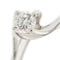 54 Bague solitaire contrariée Valentino en or blanc et diamant 0,24 ct 58 Facettes 40325