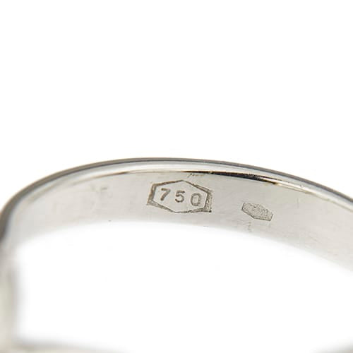 54 Bague solitaire contrariée Valentino en or blanc et diamant 0,24 ct 58 Facettes 40325
