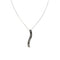 Collier avec pendentif onde en or blanc et diamants 58 Facettes 40233