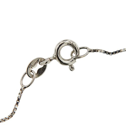 Collier avec pendentif onde en or blanc et diamants 58 Facettes 40233